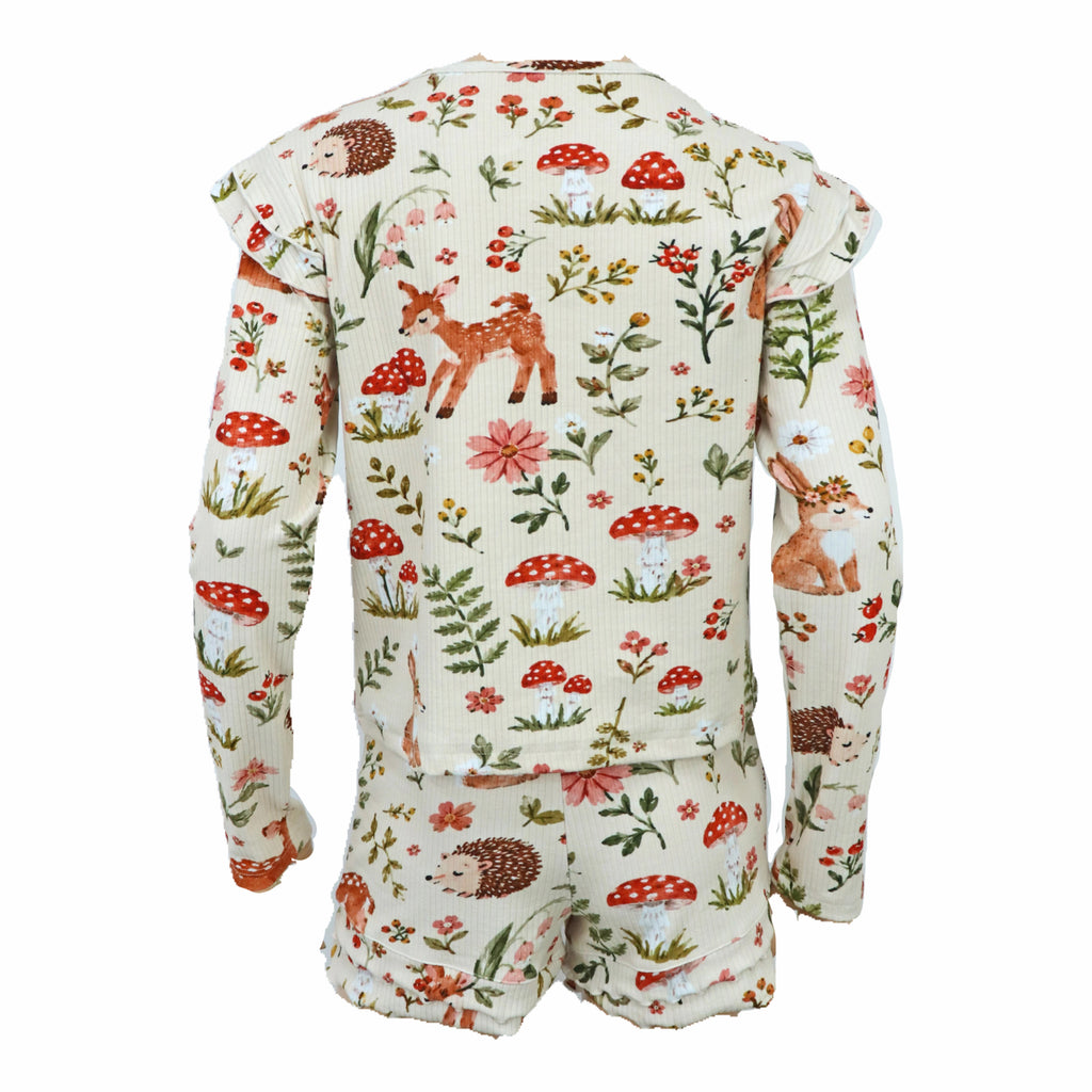 Wild Woods Ribbed Set Ruffle Short (PREORDER)