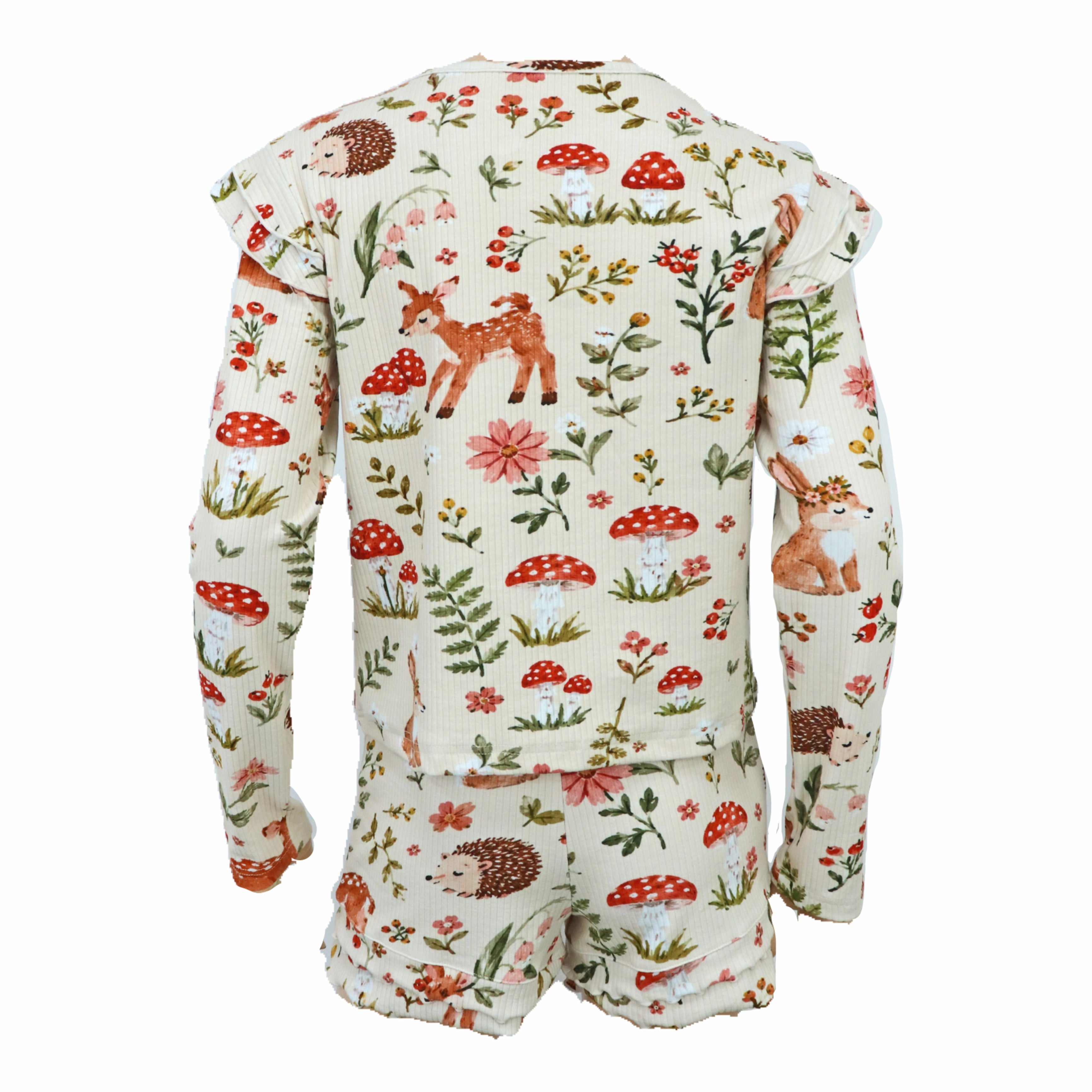 Wild Woods Ribbed Set Ruffle Short (PREORDER)