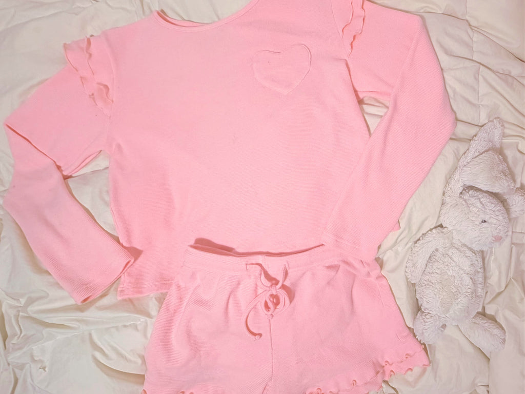Peony Waffle Set Ruffle Short (PREORDER)