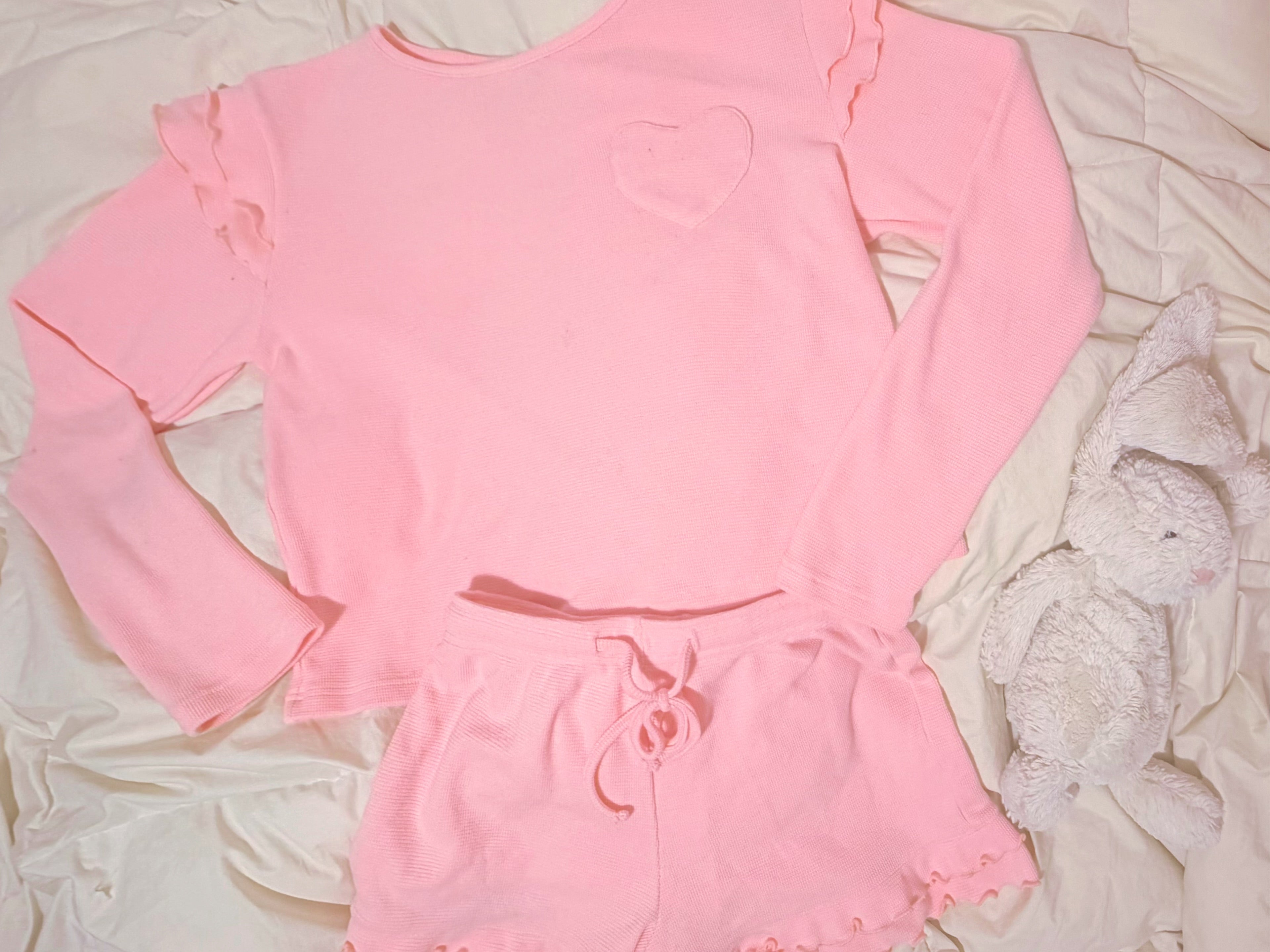 Peony Waffle Set Ruffle Short (PREORDER)