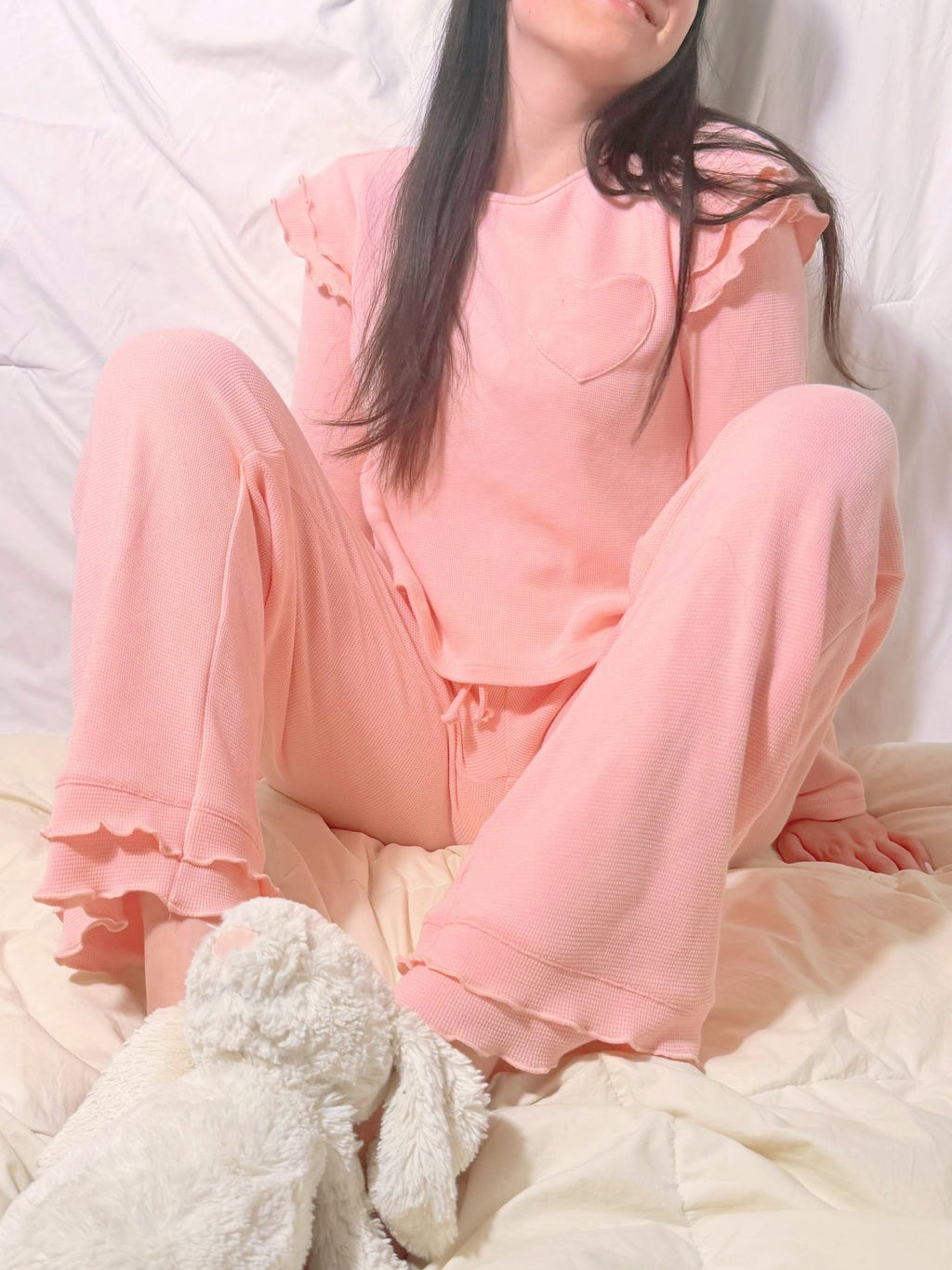 Peony Waffle Set Ruffle Pant (PREORDER)