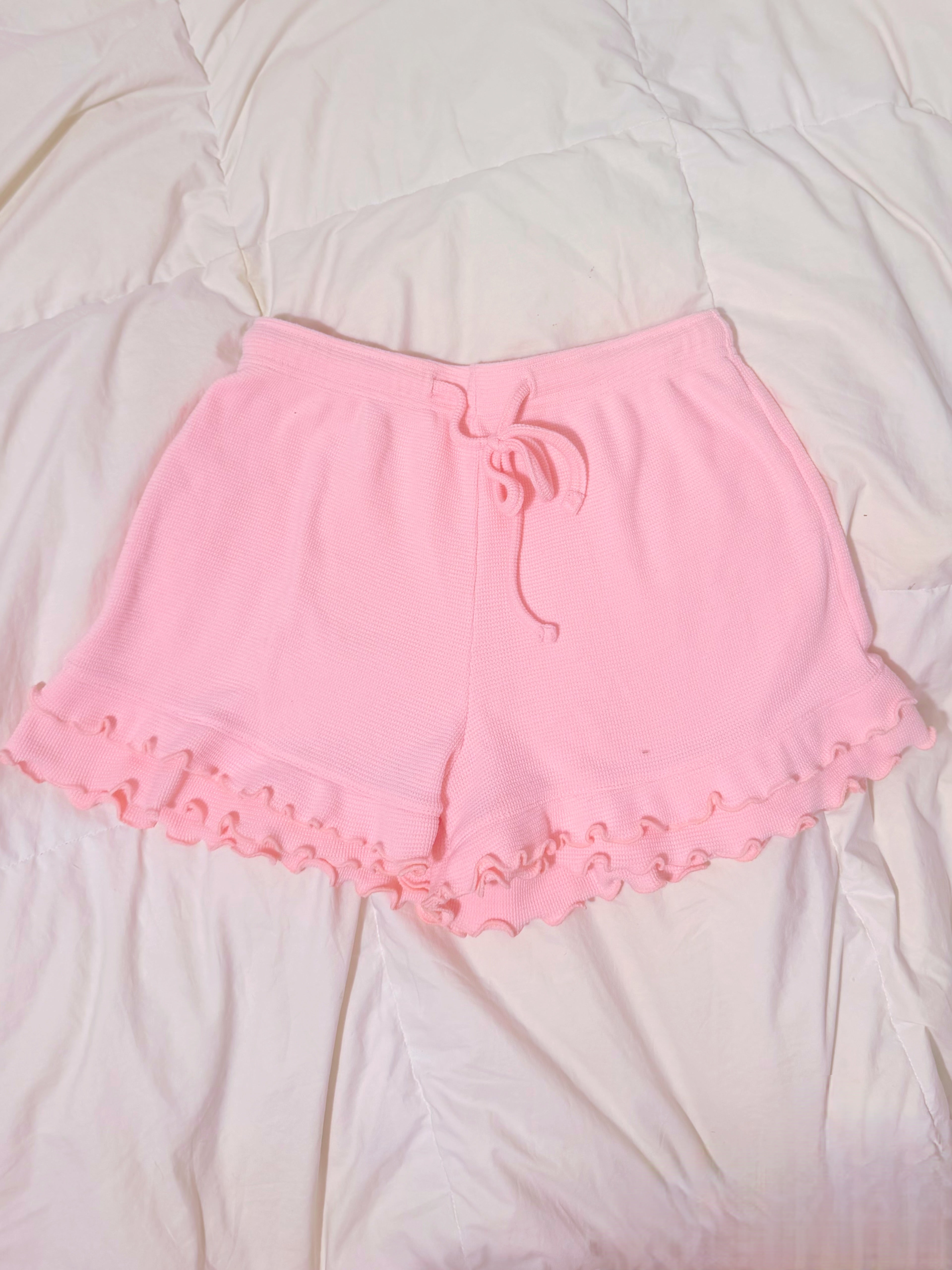 Peony Waffle Set Ruffle Short (PREORDER)