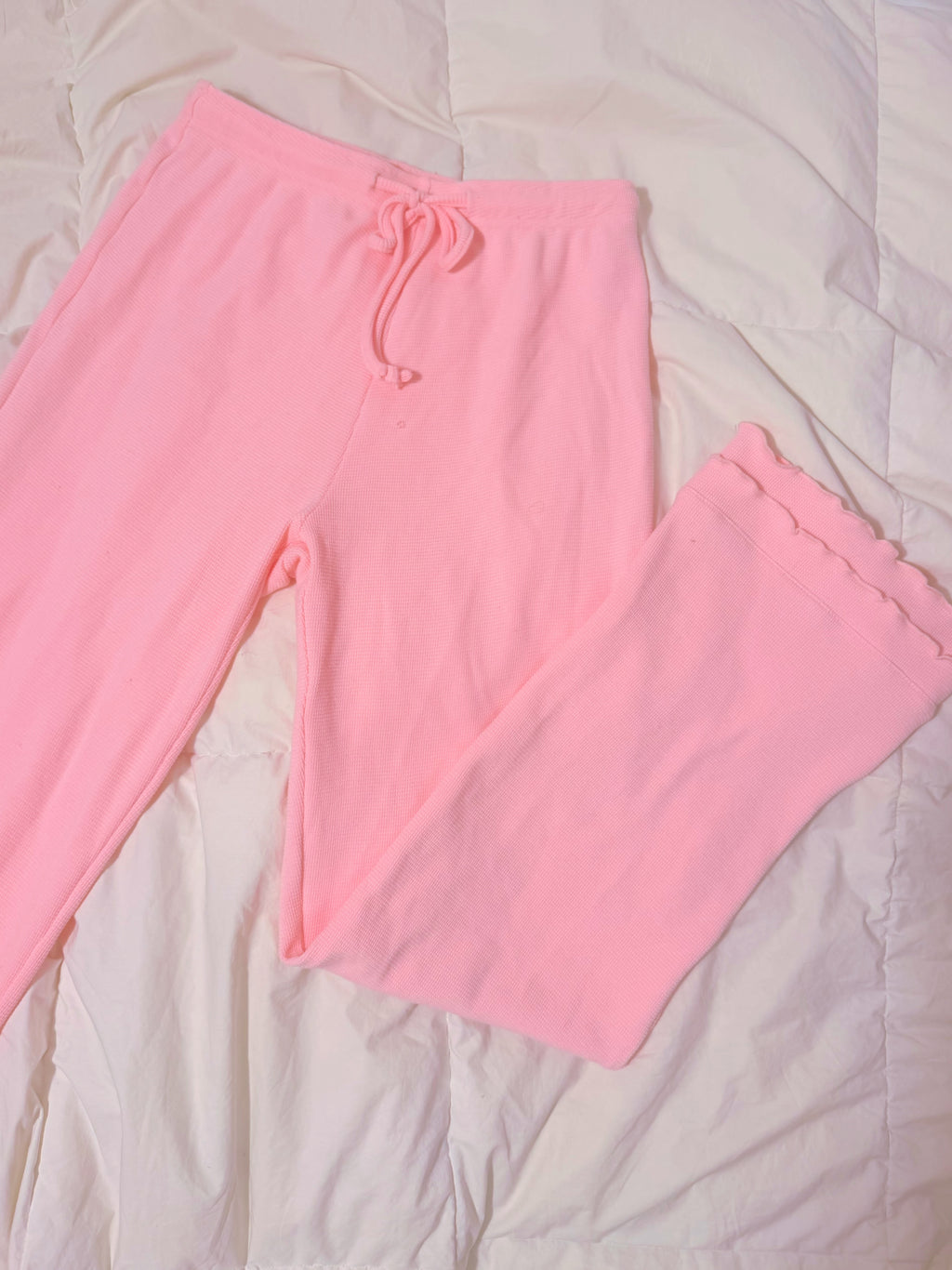 Peony Waffle Set Ruffle Pant (PREORDER)